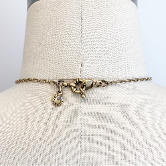 J Crew Long Gold Rhinestone Chain Tassel Necklace - Picture 5 of 6